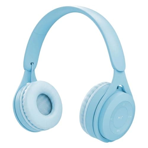 Kids Wireless Headphones Bluetooth 5.0, 60H Play Time, 74/85 dBA, Blue