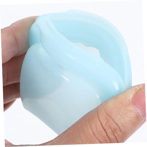 OUNONA Pill Pouch Organizer, Silicone Pill Bags Reusable Medicine Case with Airtight Resealable Slide Lock for Pills Travel Small Items Clear Blue — view 2