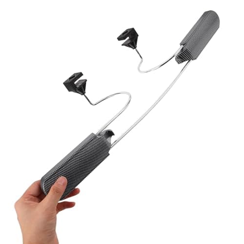 Homoyoyo Car Clothes Rack Backseat Organizer Stainless Steel Vehicle Headrest Coat Hanger for Long Road Trips Use — view 4