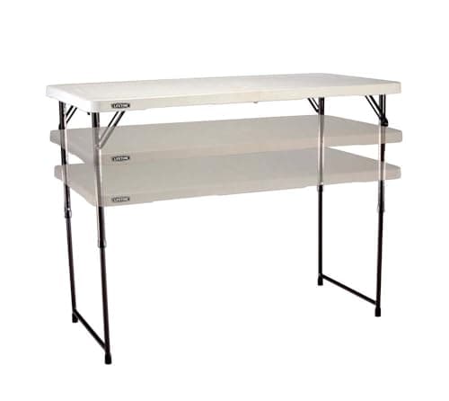 LIFETIME Height Adjustable Craft Camping and Utility Folding Table — view 5