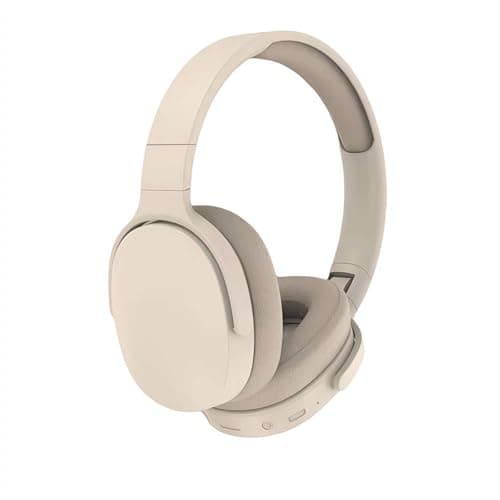 Wireless Headphones, Over Ear Headphones, Foldable Noise Cancelling Headset, Lightweight Comfortable for Travel, Office, Gaming and Music (Khaki)