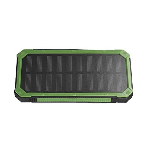 Solar Power Bank, 20000mAh Portable 2 Outputs Ports USB Quick Charge Solar, Wireless Power Bank Fast Charging Mobile Phone Charger with Flashlight for Camping, Hiking, Outdoor Trips (Green)