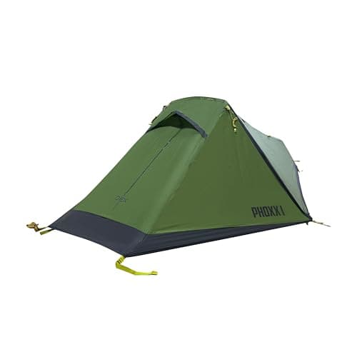OEX Phoxx 1v2 1 Man Tent with Porch, Lightweight & Easy to Pitch Technical Tent for 1 Person, Compact Pack Size, Ideal for Backpacking, Hiking & Wild Camping, 5000mm HH, Green (Forest Green)