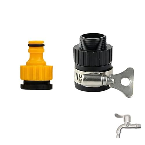 2 Pcs Hose Tap Connector,Kitchen Taps Hose Connector,Tap Connectors for Hoses Pipe,Hoses Fittings,Mixer Garden Taps,Adjustable Stainless Steel Collar,Fitting Set Faucet Adapter for Indoor and Outdoor