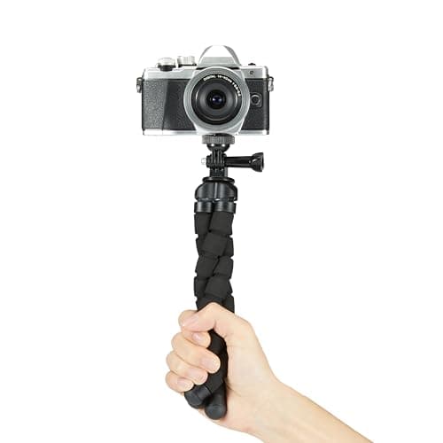 Amazon Basics Portable and Flexible Tripod 25cm/10inch with Wireless Remote and Phone Holder, Black — view 4