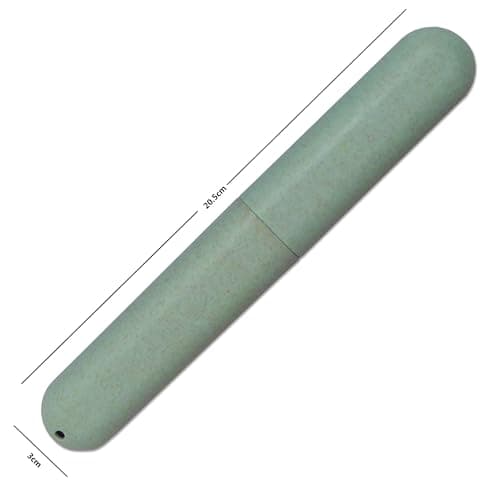 Dental Aesthetics Wheat Straw Toothbrush Travel Case x 1 (Green) — view 4