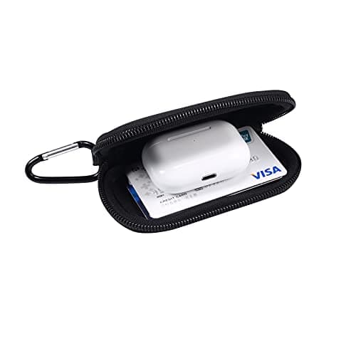 Neoprene Sleeve Earphone Carry Bag Earbud Case Earphone Carrying Case Storage Bag Headphone Mini Pouch For Wireless Earbuds Airpods Bluetooth Headset Case with Carabiner — view 5