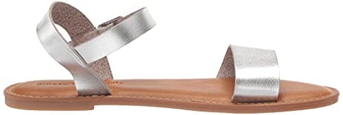 Amazon Essentials Women's Two Strap Buckle Sandal, Silver, 5.5 UK — view 6