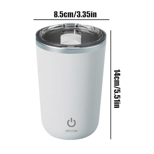 Self Stirring Coffee Mug - Long Battery Life Drinkware | Automatic Magnetic Stirring Coffee Mug,for Fitness Enthusiasts Women Professionals College Students Travel Gym — view 6