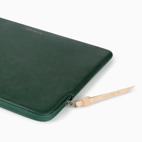 Comfyable Slim Protective Laptop Sleeve Compatible with 13/13.3/14 Inch MacBook Air & MacBook Pro, Mac Travel Case, Laptop Pouch, Slim PU Leather Cover M5/M4/M3/M2/M1 2026-2021, Midnight Green — view 3