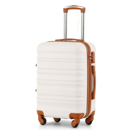 COOLIFE 20 Inch Carry On Suitcase – Hard Shell Lightweight ABS+PC Luggage