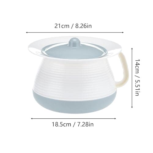 Chamber Pot with Lid - Bedside Urinal with Handle, Portable Potty for Adults, Elderly, Bedridden, Ideal for Bedroom, Home, Car, Camping & Travel — view 6