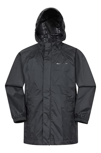 Mountain Warehouse Pakka Kids Waterproof Rain Jacket Black 7-8y — view 2