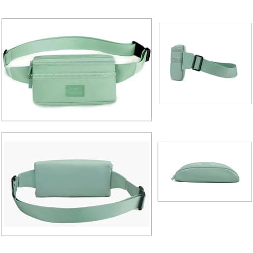 Bumbags Waist Fanny Pack Ladies Fashion Bum Bag with Adjustable Belt for Sport Hiking Girls Women (Green) — view 5