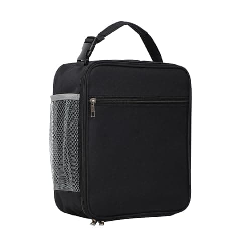 Lunch Box, Lunch Box Insulated Lunch Box Insulated Lunch Bag Soft Cooler Cooling Tote for Work, Travel, Outdoor (Black)