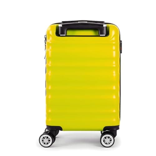 Ryanair Wizz Air Under Seat Suitcase | 2 Wheels | Lightweight Hard Shell Underseat Cabin Luggage | Fits 40x20x25cm | TSA Lock | (Yellow) — view 3