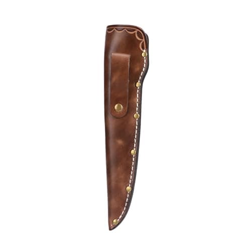 TOURBON Genuine Leather Boning Knife Sheath for Belt Bushcraft Camping Hunting Straight Knife Holster — view 3