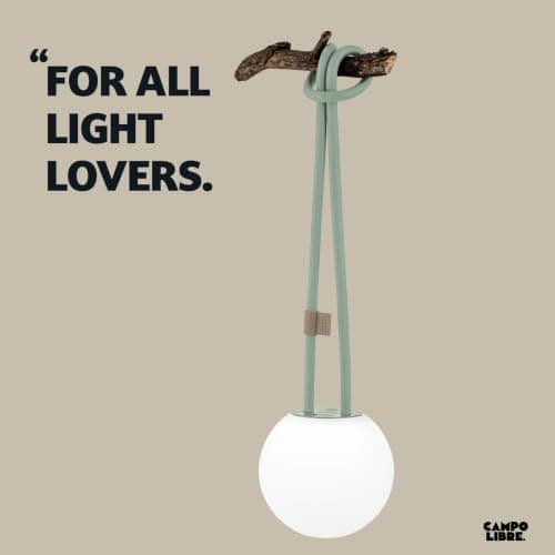 Campo Libre.® Leni Camping Lamp – LED Outdoor Light with Flexible Handle, Dimmable Camping Light, Table Lantern, IPX4 Waterresistance, 200h Runtime, SqueezeShell, USB-C Charging, Sphere, Moss — view 2