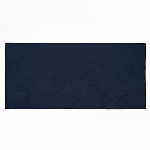 Brentfords Large Microfibre Beach Towel for Girls Quick Dry Bathroom Pool Holiday Men Women Absorbent, 71 x 152cm - Navy Blue — view 2