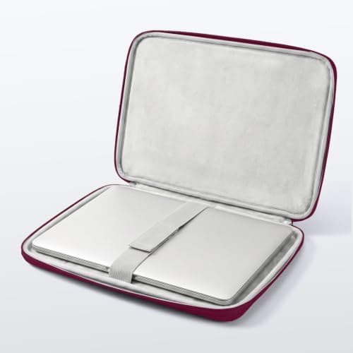 DOMISO 15.6 inch Laptop Case Sleeve Protective Cover Compatible with 16 inch MacBook Pro M4 M3 M2/Pro Max,15.6-16 inch HP Dell ASUS Lenovo Chromebook,Waterproof Computer Cases Bag with Handle,Wine — view 3