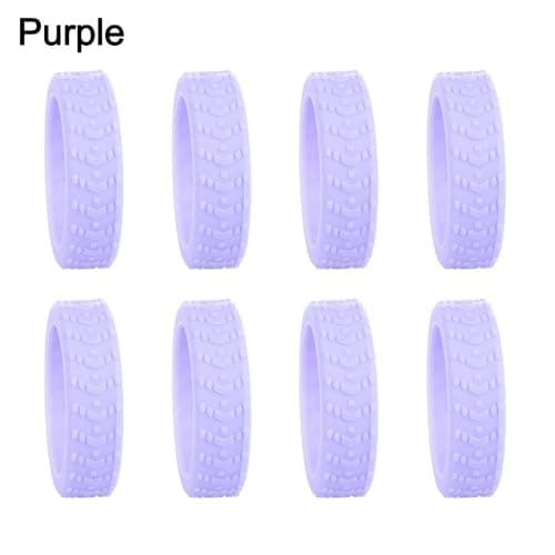 WUZIA 8PCS Luggage Wheel Protector Silicone Suitcase Wheel Covers Portable Luggage Wheel Covers for Most Carry on Suitcase Protector Cover Replacement(Purple) — view 2