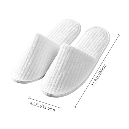 Esoes 5 Pairs of Hotel Slippers, Disposable Deluxe Closed Toe Spa Slippers, Hotel Slippers Women, White House Shoes Washable and Foldable Winter slippers for Spa, Party Guest and Travel — view 4