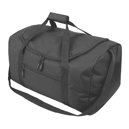 20 Inch, 40 Liter Duffel Bag for Men, Women, Teens – Travel Weekender Overnight Carry-on Shoulder Duffel Tote Bag (Black) — view 5