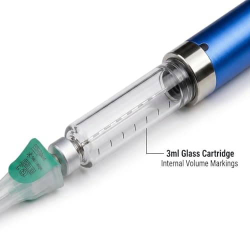 Reusable Peptide Insulin Pen with Magnetic Travel Case, Three Measuring Syringes and 3ml Refillable Glass Cartridge - By Signature Peptides — view 6