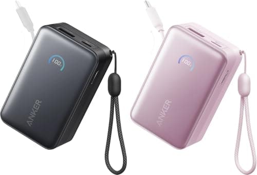 Anker Nano Power Bank, 10,000mAh Portable Charger & 45W Max Compact Battery Pack (Bundle)