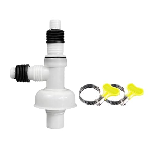 Guangcailun Universal Drain Connector Drain Tee Adapter Wear-Resistant Easy to Install Universal Type Odor Proof Floor, Style B — view 2