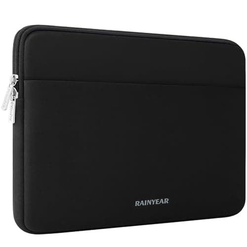 RAINYEAR 15-16 Inch Laptop Sleeve Soft Case with Front Pocket, Black