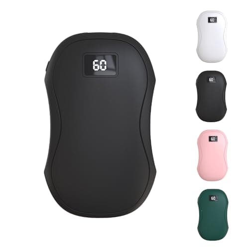 Hand Warmers Rechargeable, Electric HandWarmers, 2 in1 Reusable Electric Portable Pocket Heater USB 4000mAh Power Bank, 3 Levels Heat, Great for Women/Man, Raynauds, Outdoor, Camping, Hiking (Black)