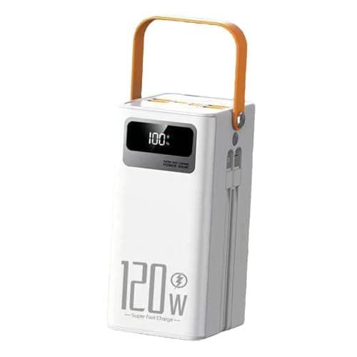 Solar Powers Bank 50000mah - 120w Portable Charger Fast Charging Powers Bank With Built-in Cables, Outdoor Solar Survival Charger, For Camping, Hiking, Travel,Backpack Gear, For Smart Devices