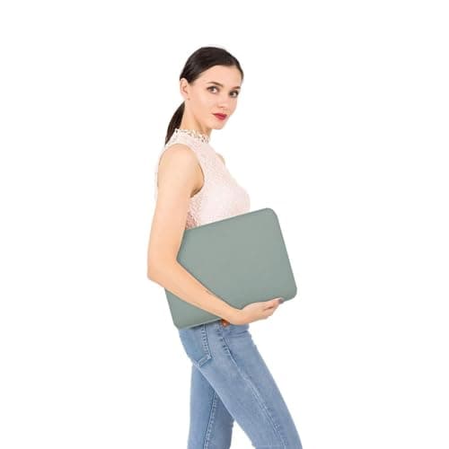MOSISO 13 inch Laptop Case Neoprene Sleeve with Small Bag,Antique Green — view 5