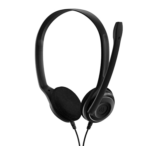 EPOS PC8 USB Stereo Headset for PC & Mac - Wired On-Ear Headphones with Noise-Canceling Mic, USB Plug, In-Line Volume & Mute Control, Ultra-Light Design, Perfect for Business, Calls & Remote Work