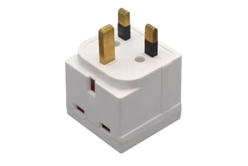 FAMHOME 2 Way block Plug 2 way Plug in Block Mains Adaptor, 2 Way Multi Socket Plug Adaptor, Power Extension Wall Adaptor for Smartphone, Home, Office, Travel (White (1 Pack)) — view 2