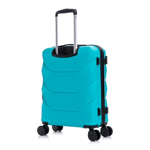 Rocklands® Cabin Suitcase 55x40x20cm Hard Shell TSA Lock, 4 Spinner Wheels, Lightweight Hand Luggage Small Bag, Approved for 100+ Airlines Including Ryanair, EasyJet (Turquoise, Cabin (20 Inch)) — view 2