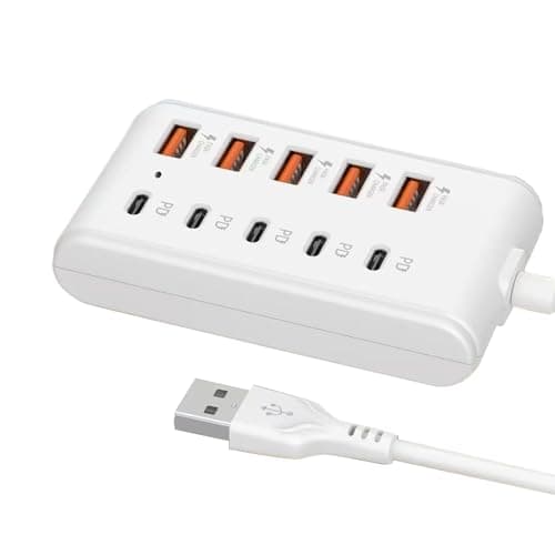 Fast Speed 10 in 1 Multi Port USB Charger Type C Quick Charge Socket Desktop Quick Adapter for Telephones with Multiple Ports