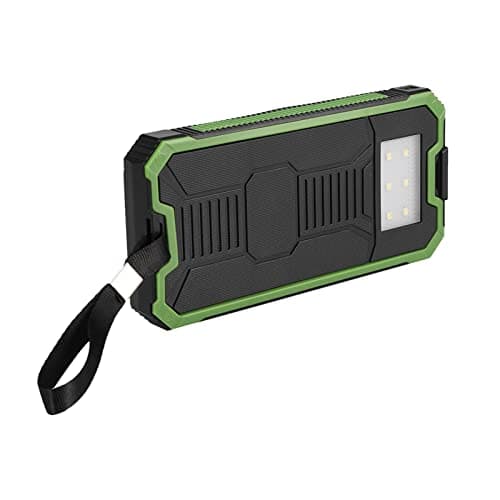 Dioche Battery Pack Power Portable Fast Charging Dual USB Power Bank Case DIY Kit Yellow - Solar Bank for Outdoor Use (Green) — view 3