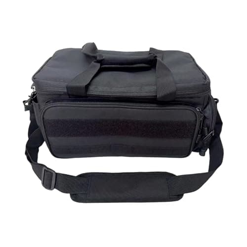 Sharplace Tool Bag, Heavy Duty Portable Large Capacity Electrician Tools Storage Bag with Adjustable Shoulder Strap Wide Mouth Multi-pouch Tool Organiser for Outdoor Plumber Carpenter Mechanic, Black