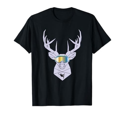 Snowboard Goggles Funny Snowboarding Moose Gift T-Shirt