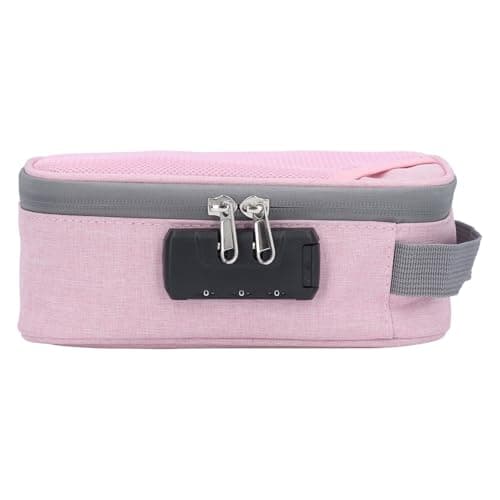 Odor Resistant Storage Bag, Code Lock Design Odor Resistant Suitcase Container Lightweight Multifunctional Easy to Use for Travel (Pink) — view 6