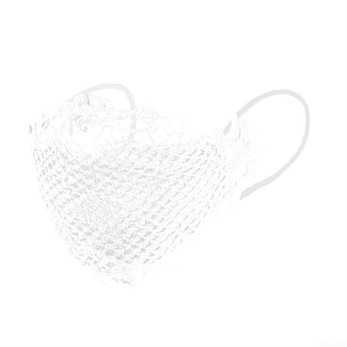 Solid Color Lace Face Protector for Women, Breathable Ear Hanging Sunscreen Mask, Washable Quick-Dry Facial Cover for Running Cycling Hiking Travel, 8.66x5.91(One Size Black) — view 3