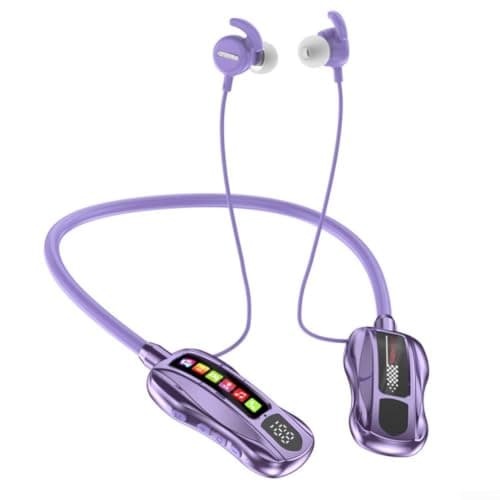 Neckband Headphones 20H Music Clear Call AI Noise Cancelling(Purple)