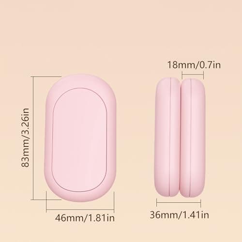 Rechargeable Split Type Hand Warmers 5S Heat Generation, Purple — view 3