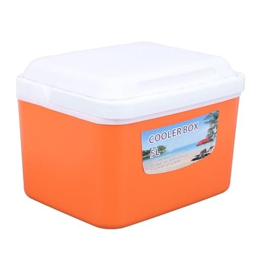 Naroote Portable Insulated Cooler Box Efficient Refrigeration for Travel Car Large Capacity Keeps Food 5L Portable Cooler (Orange) — view 4