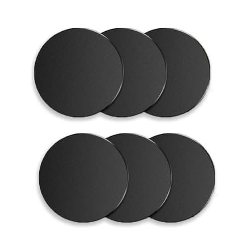 sphires 6 Pack Metal Plate for Magnetic Phone Car Mount 6 X Round Metal Plate for Car Magnetic Phone Holder