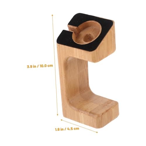 HOLIDYOYO Bamboo Smart Watch Charging Stand Elegant Natural Wood Holder Compatible with Apple Watch Lightweight User-friendly Design for Home Travel — view 2