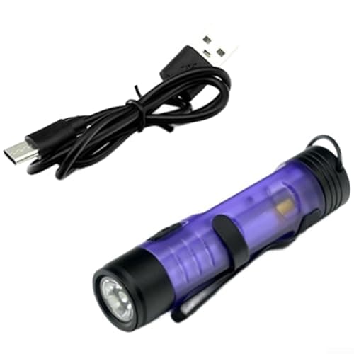 LUCKCDUO LED Camping Light, 10W 200mAh Rechargeable Magnetic Clip-On Light with Multiple Modes, Portable Hat Clip Light for Outdoor, Travel, and Use(Dark Purple)