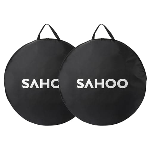 TRIWONDER 2 Pack Bike Wheel Bag Bicycle Wheelset Travel Bag Carry Handbag Cycling Wheel Storage Cover for MTB Mountain Road Bike (26'', Black)